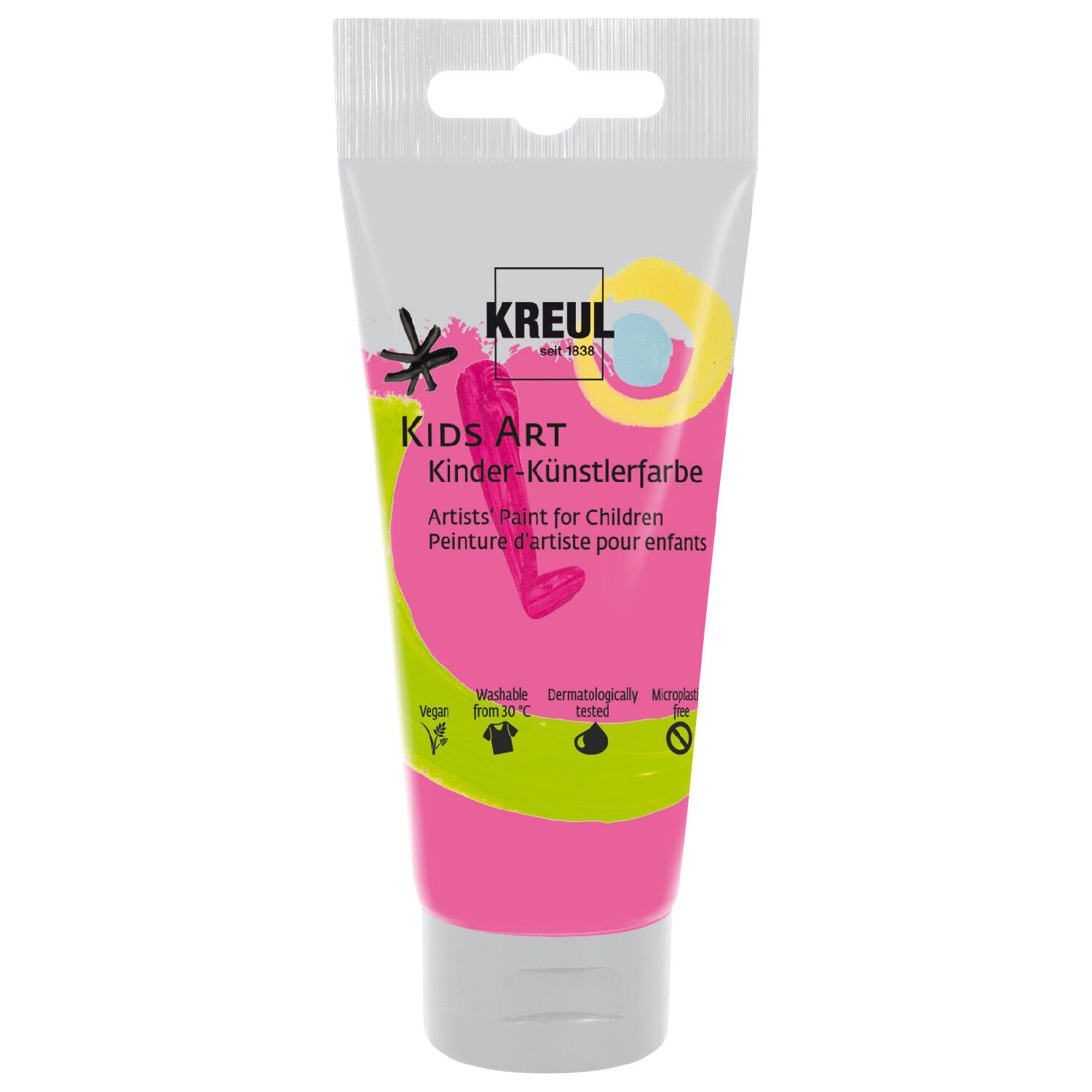 Kreul Kids Art Kinder-Knstlerfarbe, 75 ml, Fluoreszierend Pink