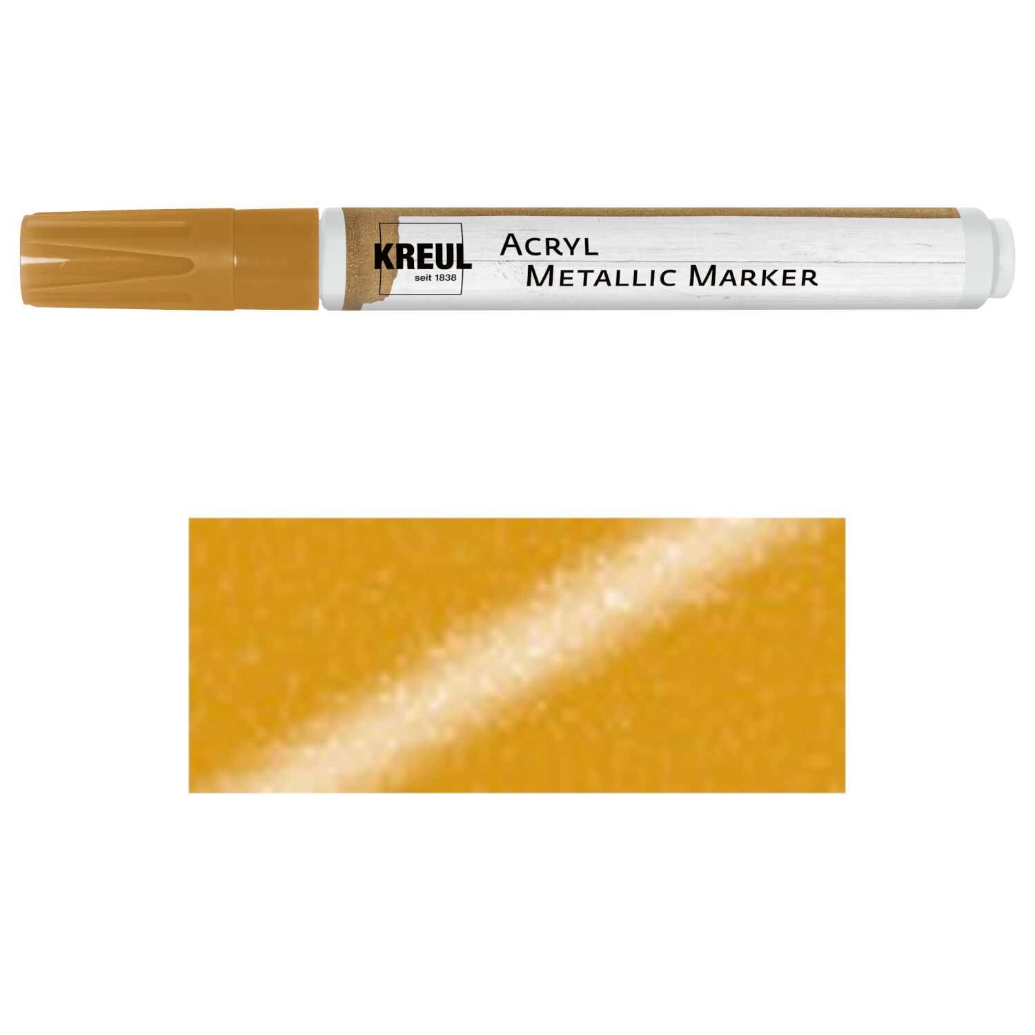 Kreul Acryl Marker Metallic, 2-4mm Gold