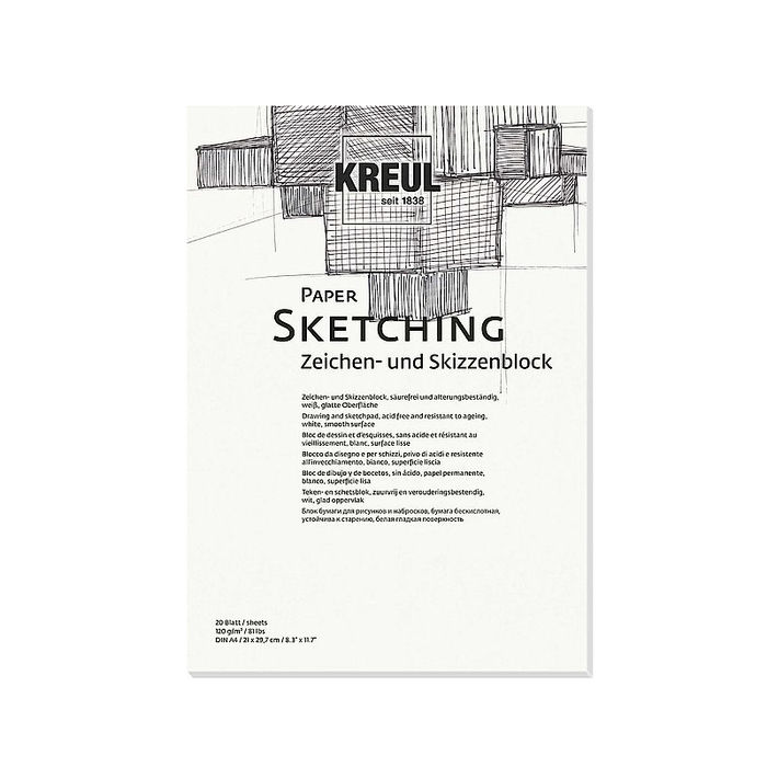 KREUL Paper Sketching DIN A5, 20 Blatt, 120 g