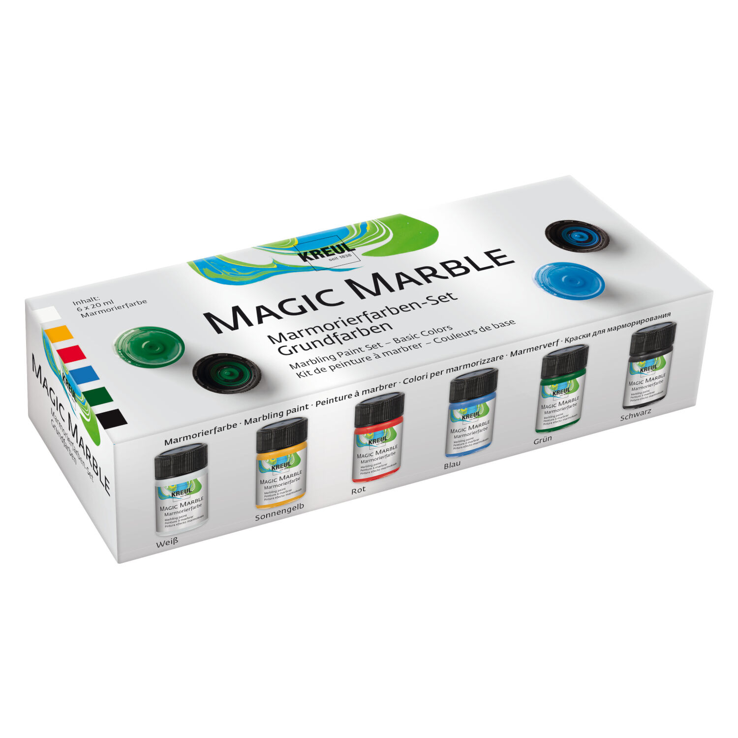 Hobby Line Marmorier-Farben-Set Grundfarben