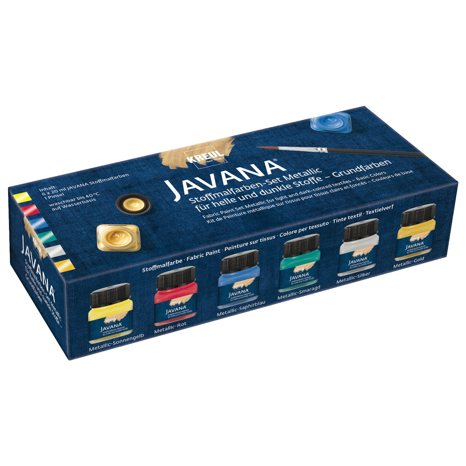 JAVANA Stoffmalfarben Metallic Creativ Set