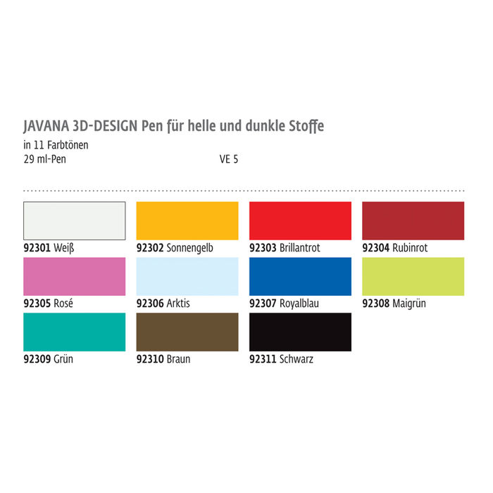 Javana 3D-Design Pen, 29ml, Grün Bild 3