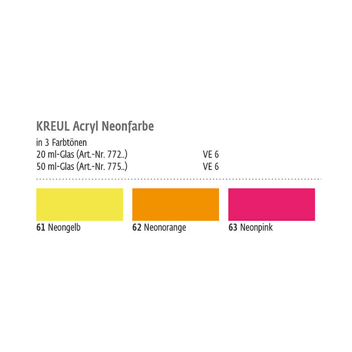 Kreul Neon-Acrylfarbe 20ml Gelb Bild 2