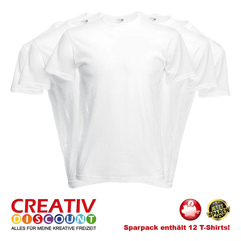 Sparpack, T-Shirt Gre L, Wei, 12 Stck