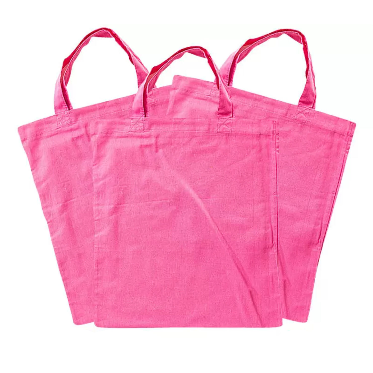 Sparpack, Baumwolltasche Pink, 12 Stck