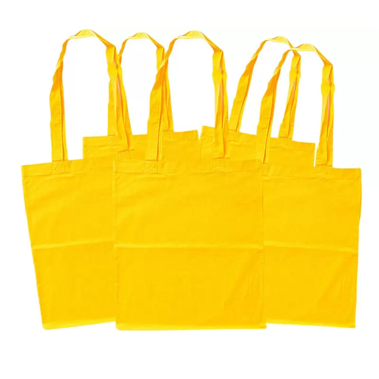 Sparpack, Baumwolltasche lange Tragegriffe, 38x42 cm, Gelb, 24 Stck
