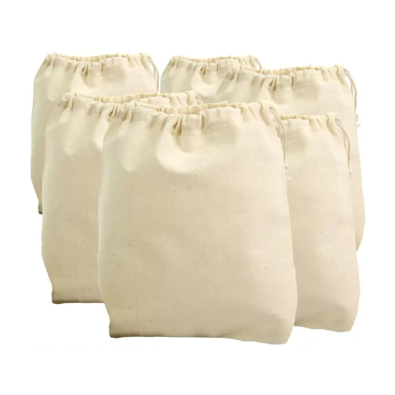 Sparpack, Baumwollbeutel 17x20cm, Natur, 12 St