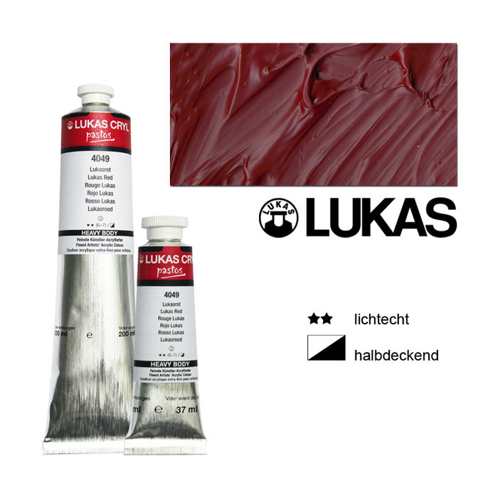 SALE Lukas Cryl Pastos Acrylfarbe, 200ml, Krapplack