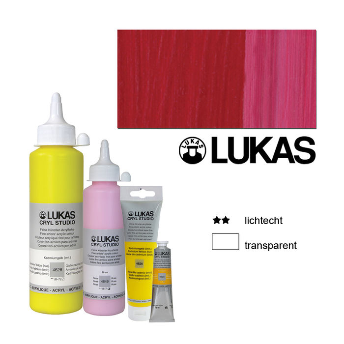 Lukas Cryl Studio Acrylf. 500ml, Kadmiumrot dunkel