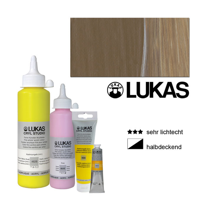 SALE Lukas Cryl Studio Acrylmalf. 500ml, Dunkler Ocker