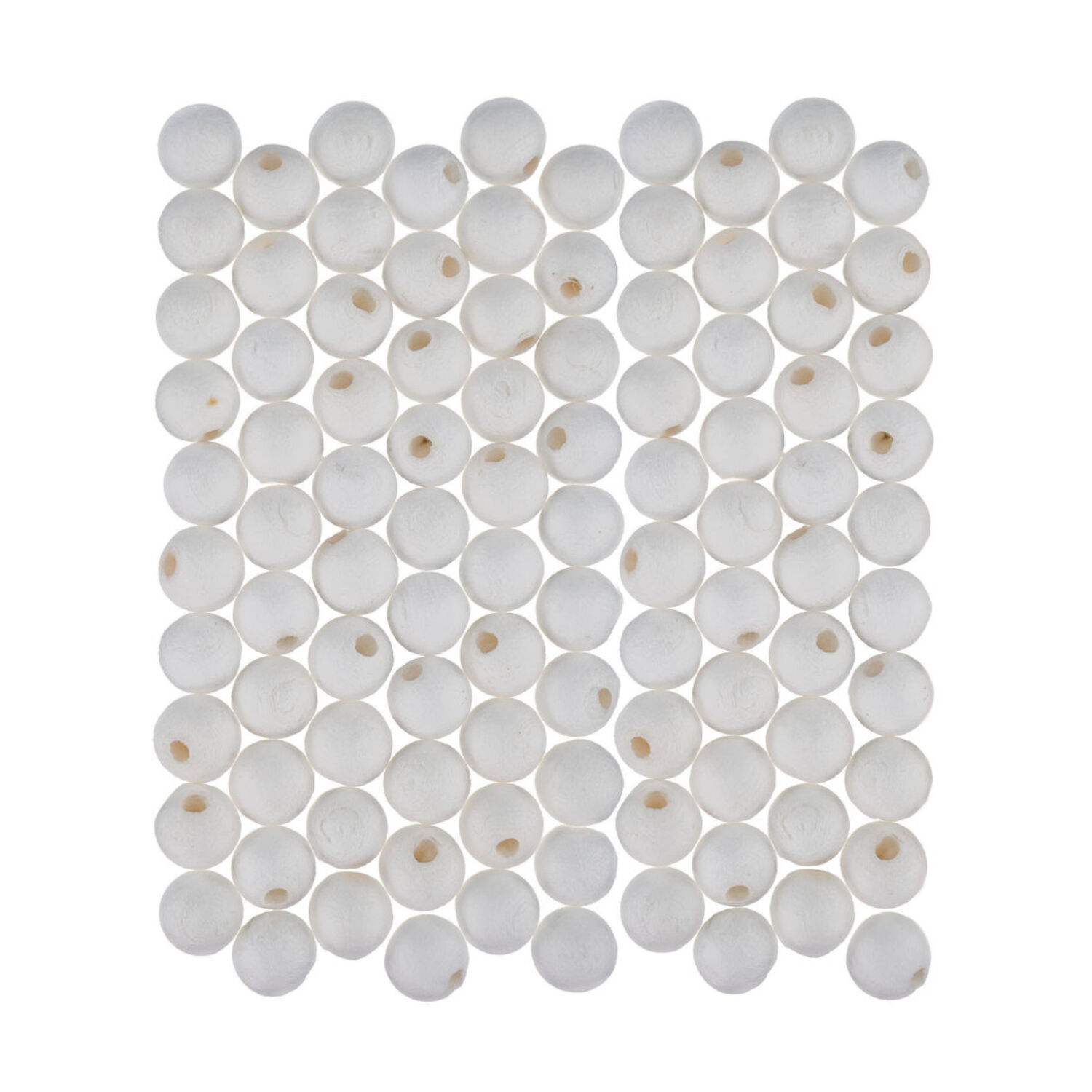 Watte-Kugeln, Wei�, 11mm, 100 Stk. im Beutel