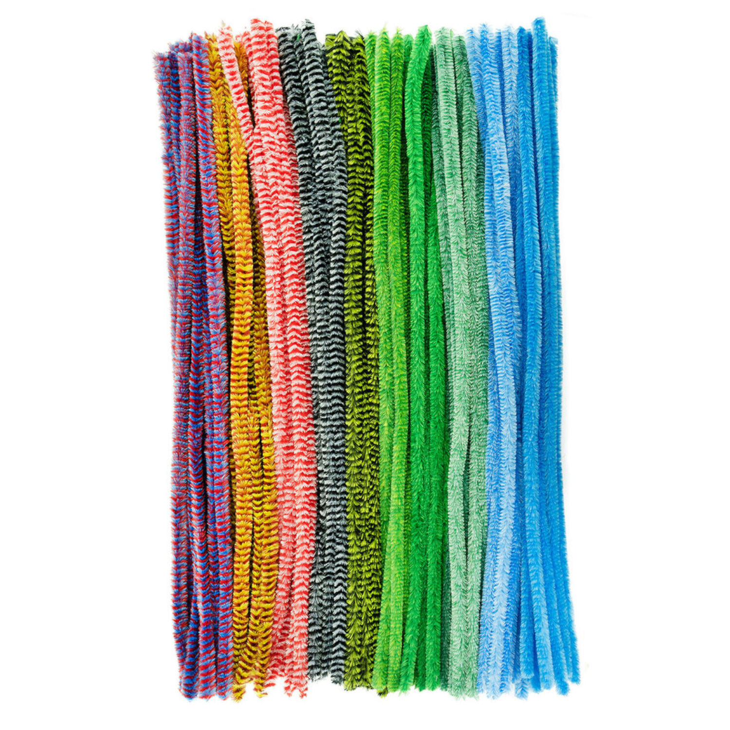 Pack Chenilledraht / Pfeifenputzer / Biegepl�sch,14mm x 50cm, 100 St. meliert