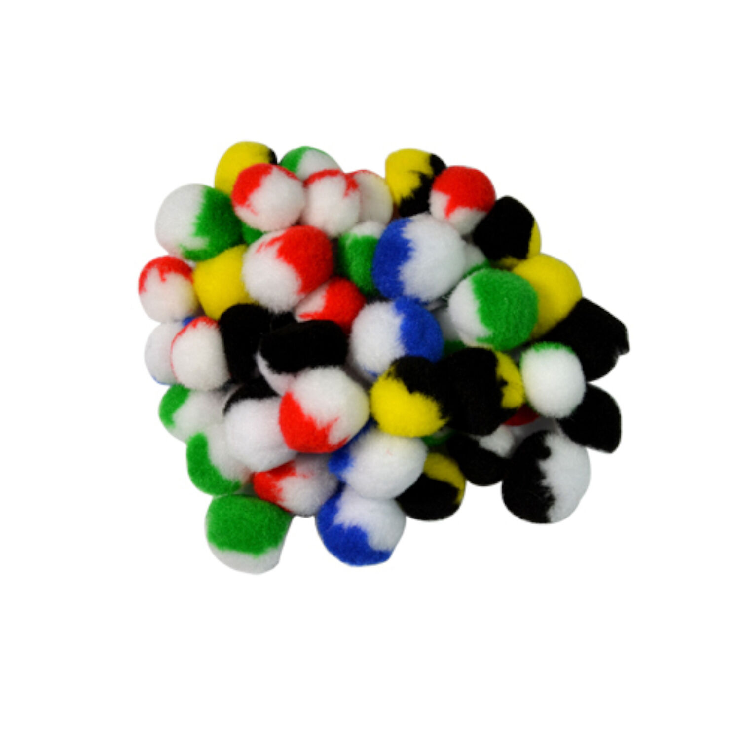 Pompons im Beutel, 50 Stk., 20-30mm, 2-farbig Bild 2