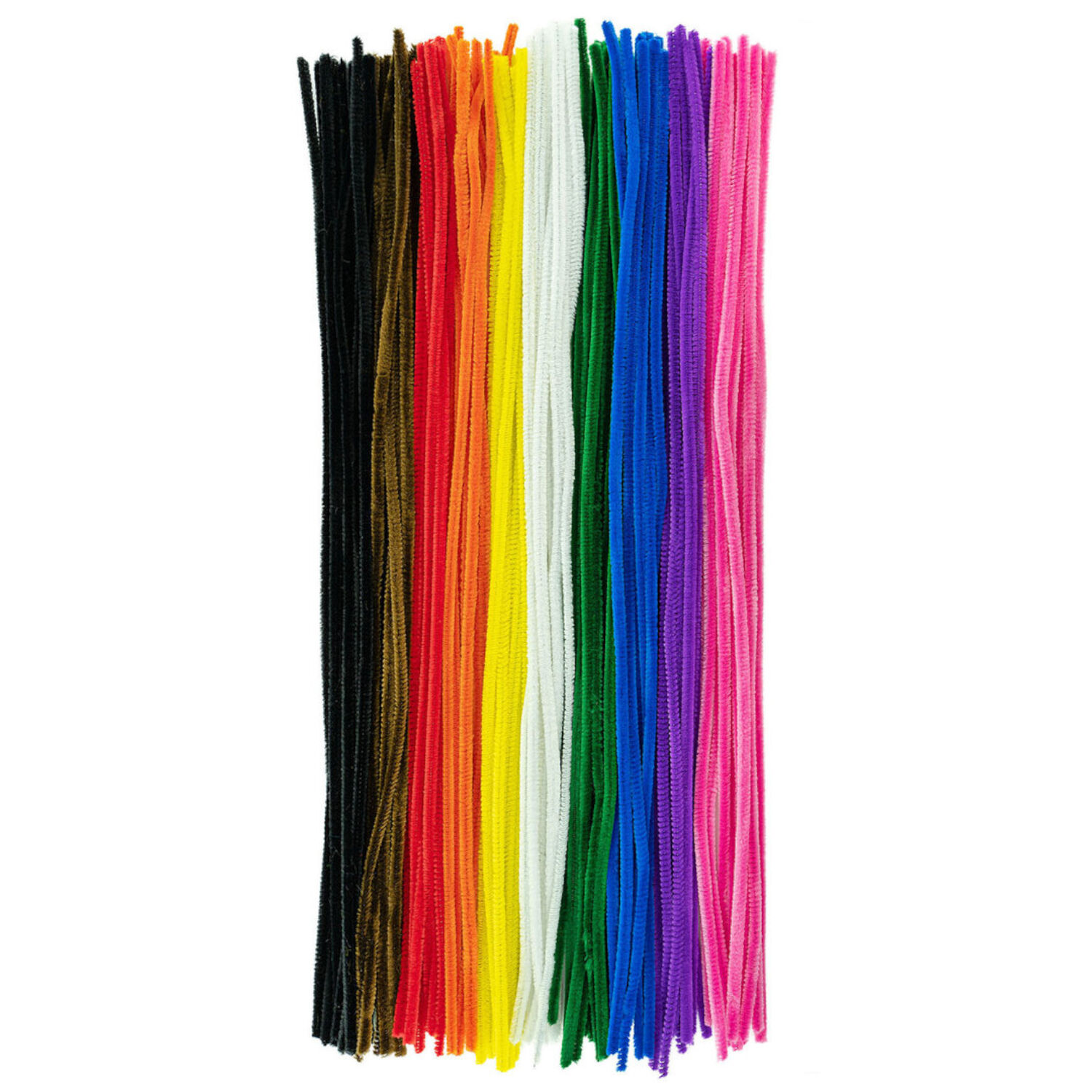 Gro�pack Chenilledraht / Pfeifenputzer / Biegepl�sch, 6mm x 50cm, 100Stk. Bunt