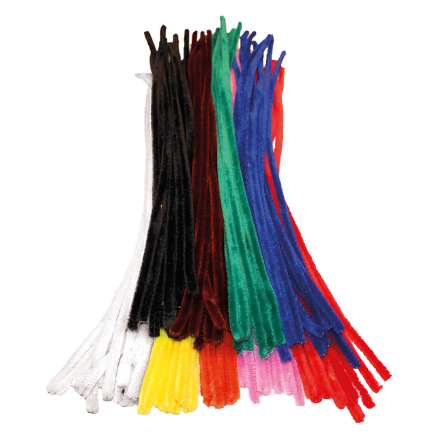 Gro�pack Chenilledraht / Pfeifenputzer / Biegepl�sch, 8mm x 50cm, 100 Stk. Bunt Bild 2