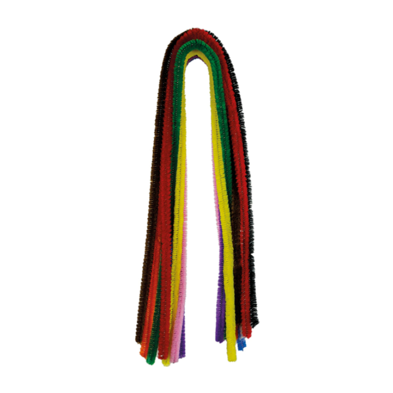 Chenilledraht / Pfeifenputzer / Biegeplsch, 8mm x 50cm, 10 Stk., Bunt