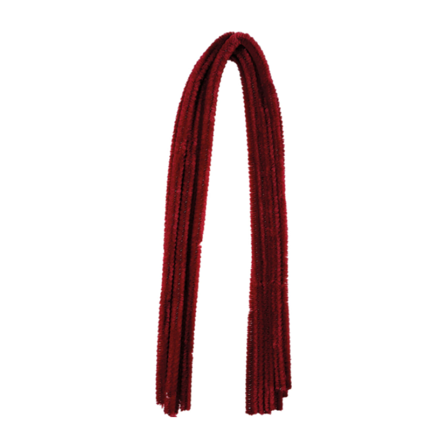 Chenilledraht / Pfeifenputzer / Biegeplsch, 8mm x 50cm, 10 Stk., Dunkelrot
