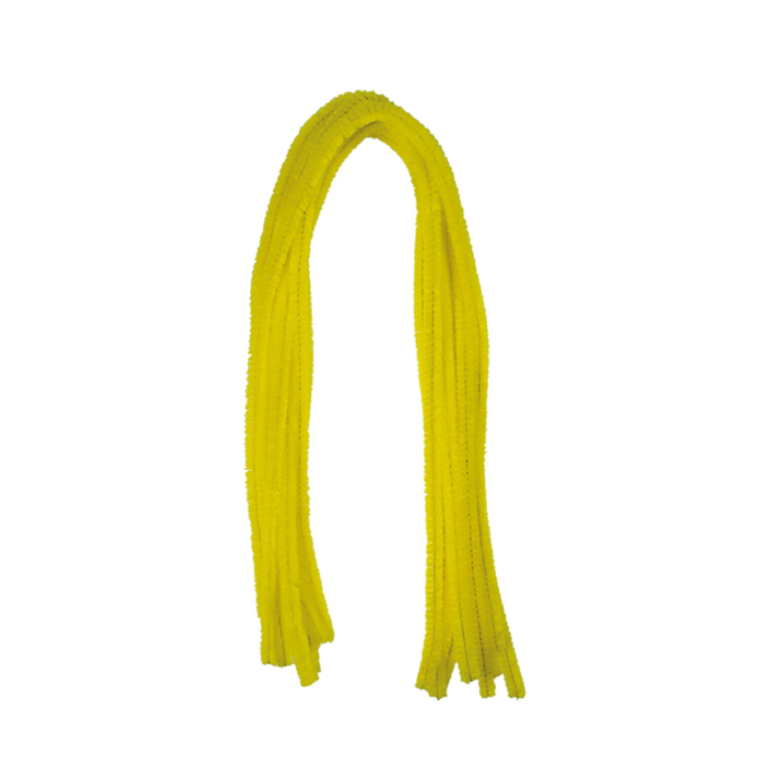 Chenilledraht / Pfeifenputzer / Biegeplsch, 8mm x 50cm, 10 Stk., Gelb