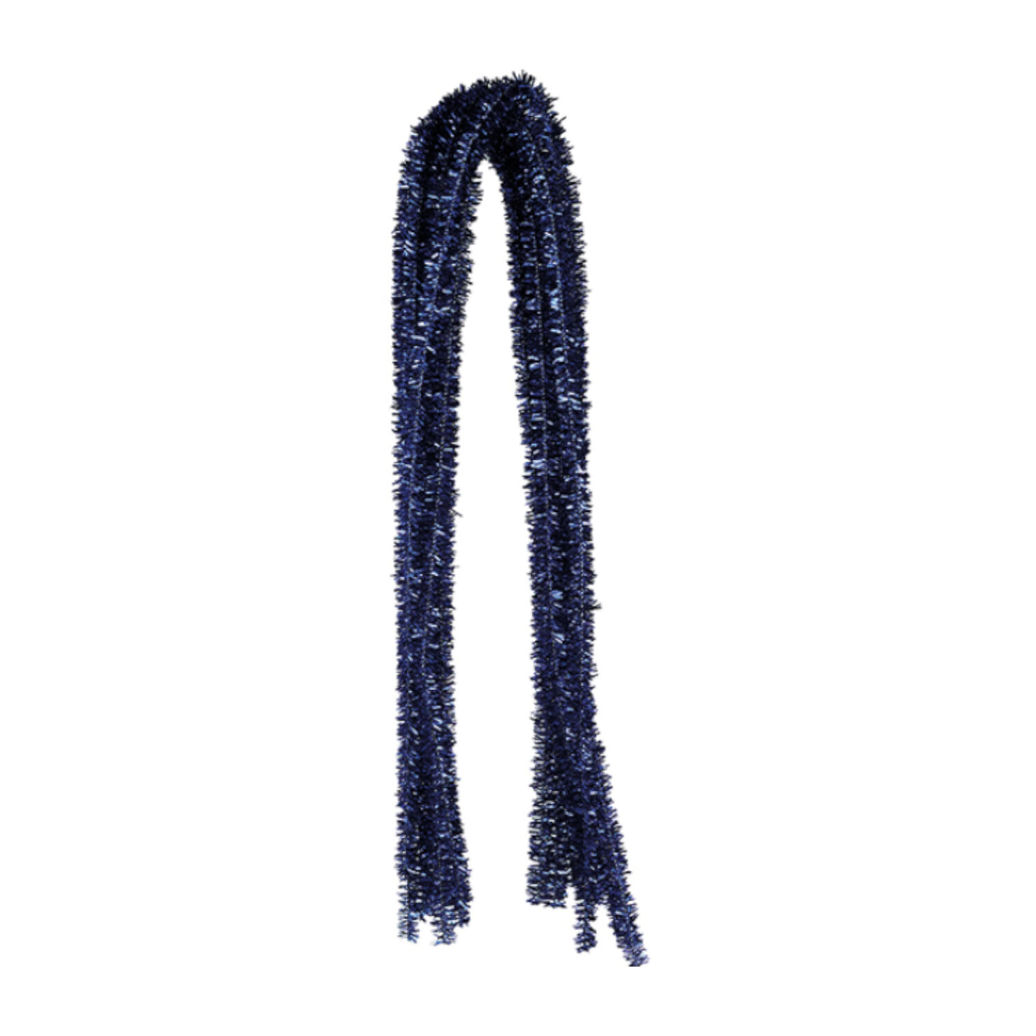 Chenilledraht / Pfeifenputzer / Biegeplsch Glitzer, 8mm x 50cm, 10 Stk., Blau