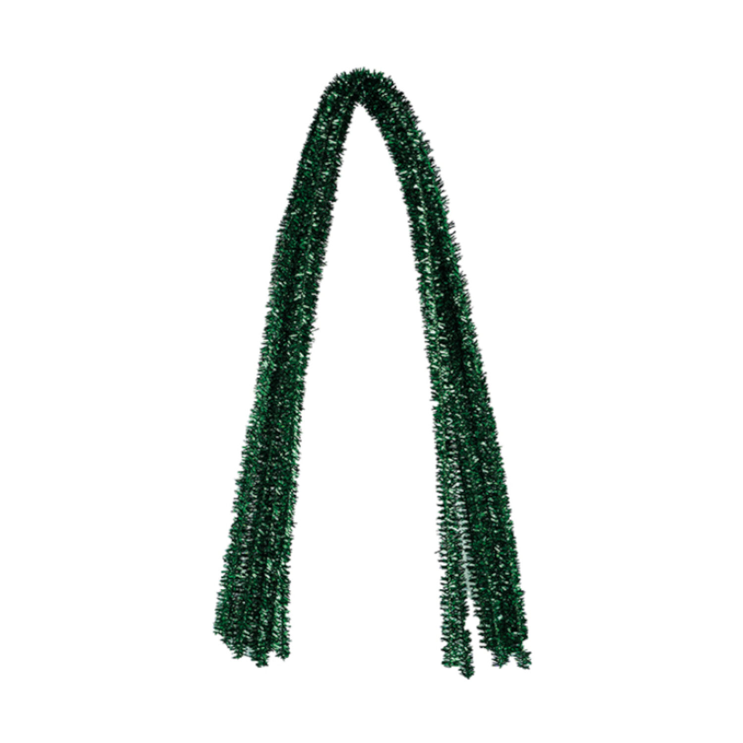 Chenilledraht / Pfeifenputzer / Biegeplsch Glitzer, 8mm x 50cm, 10 Stk., Grn