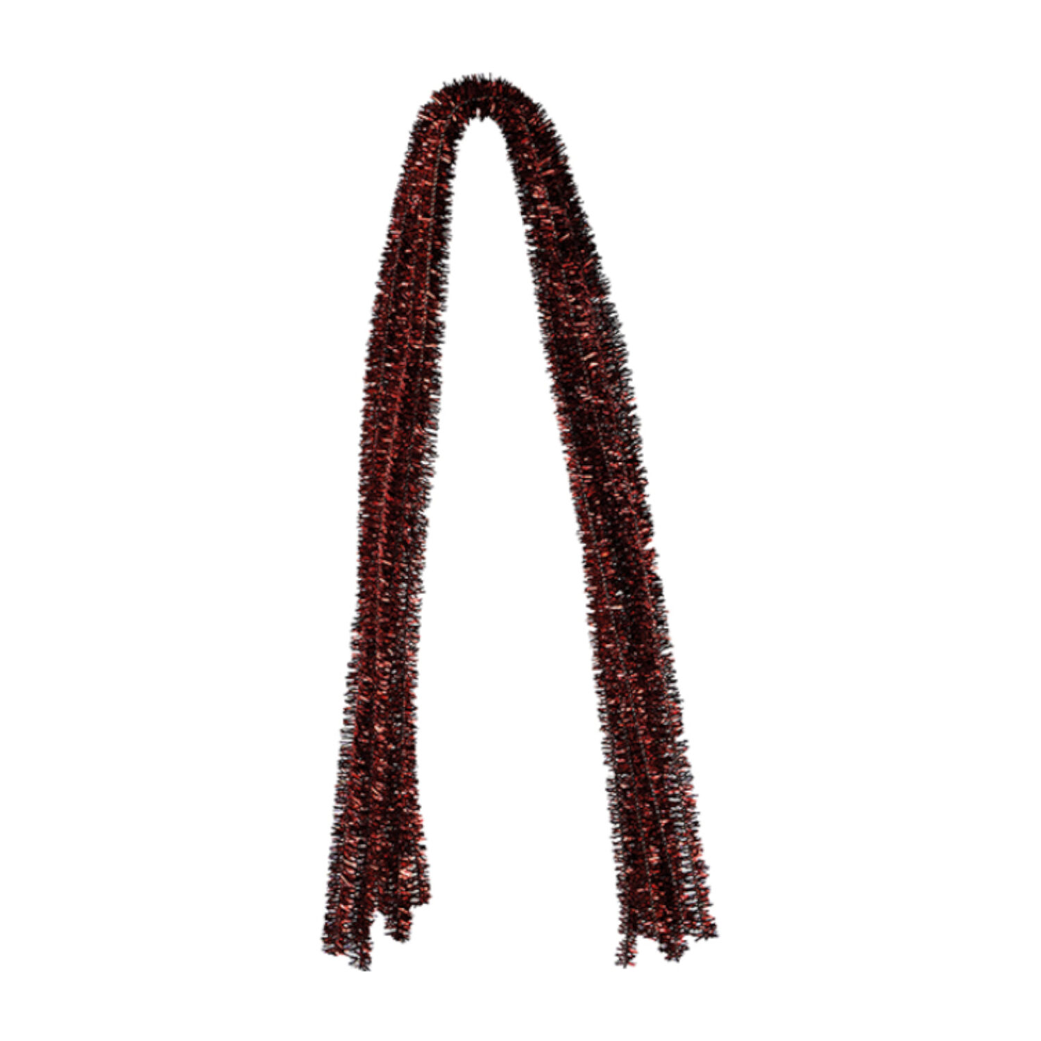Chenilledraht / Pfeifenputzer / Biegeplsch Glitzer, 8mm x 50cm, 10 Stk., Rot
