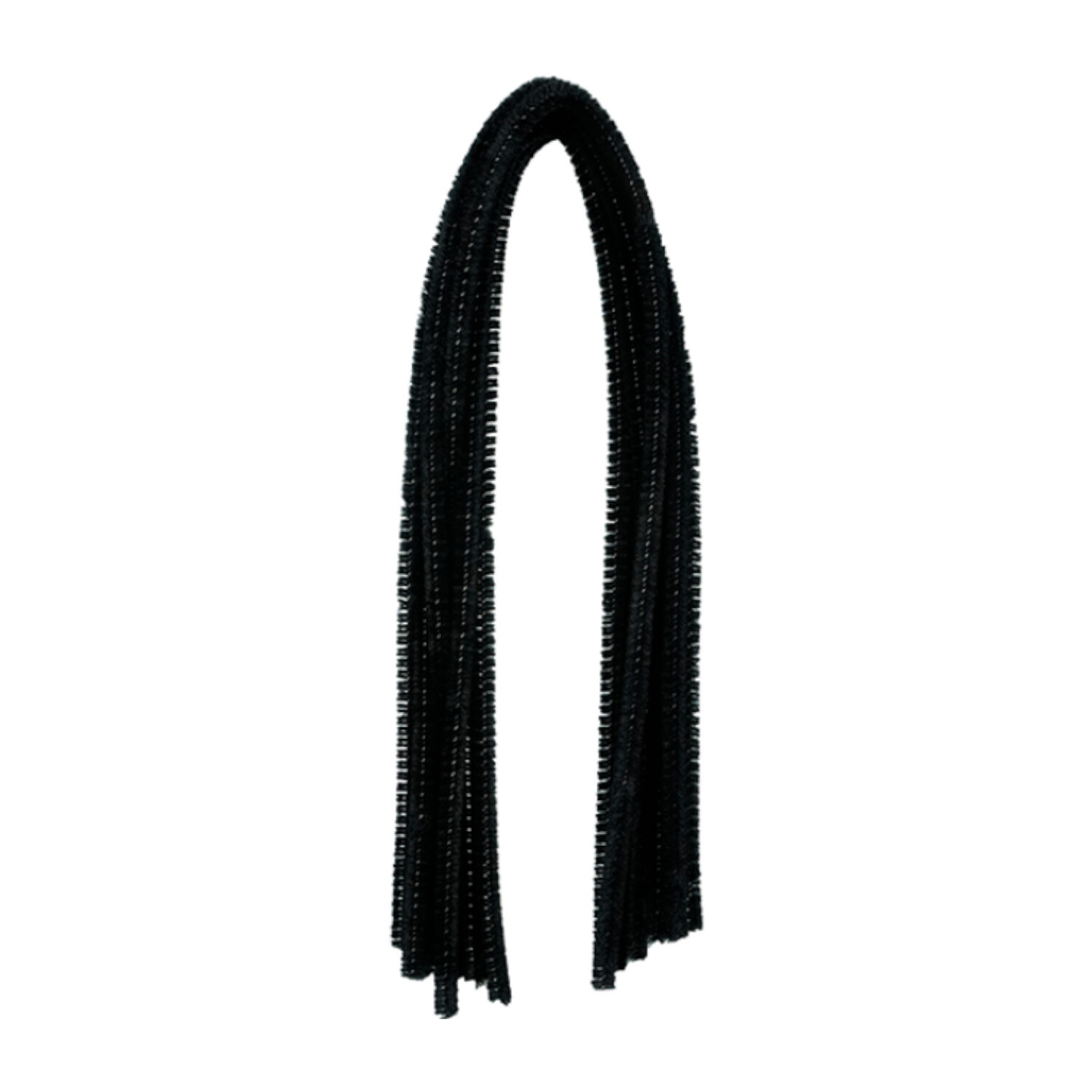 Chenilledraht / Pfeifenputzer / Biegeplsch, 8mm x 50cm, 10 Stk., Schwarz