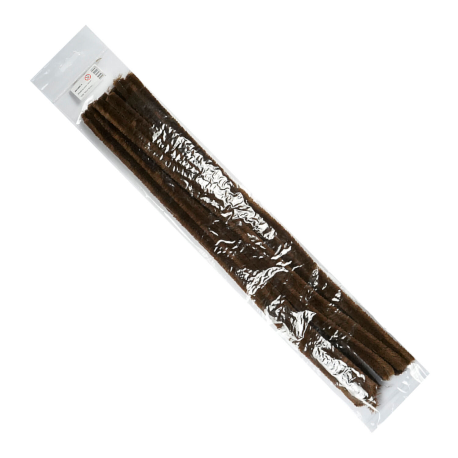 Chenilledraht / Pfeifenputzer / Biegeplsch, 14mm x 50cm, 10 Stck., Braun