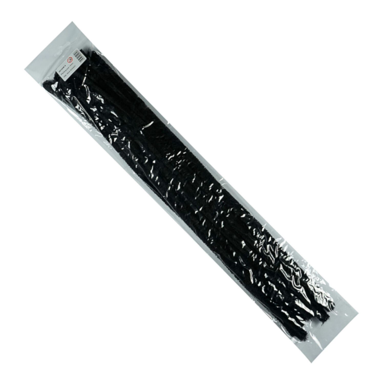 Chenilledraht / Pfeifenputzer / Biegeplsch, 14mm x 50cm, 10 Stck., Schwarz