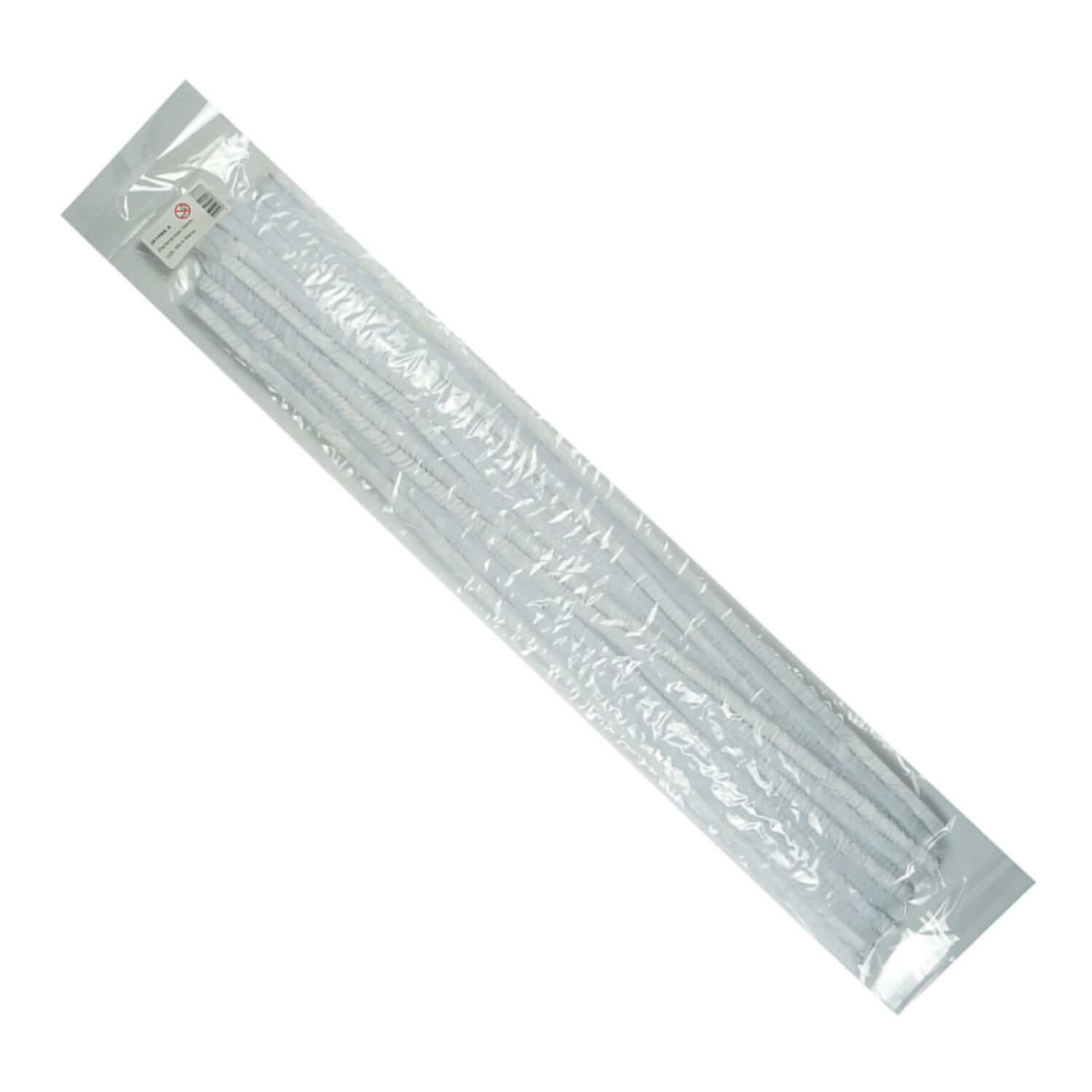 Chenilledraht / Pfeifenputzer / Biegeplsch, 14mm x 50cm, 10 Stck., Wei