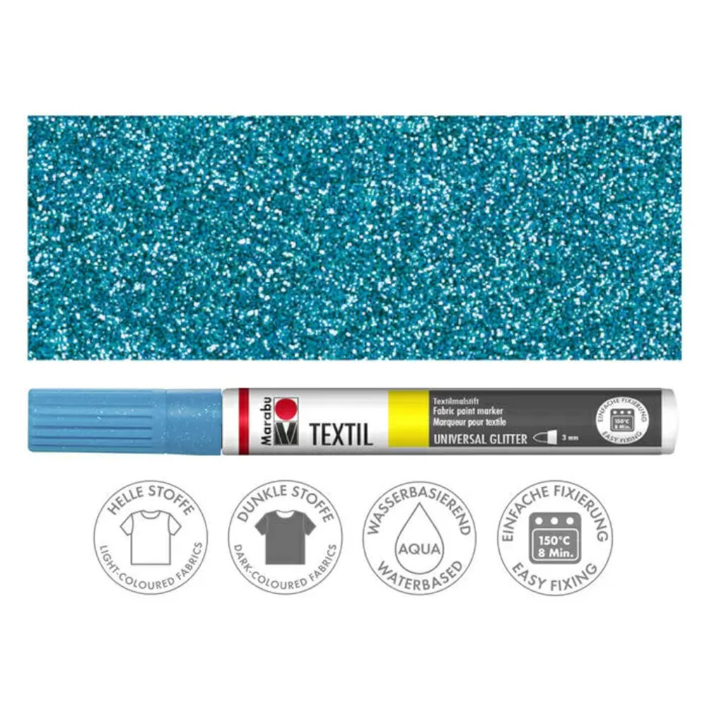 Marabu Textil Painter GLITTER, Glitter-Petrol