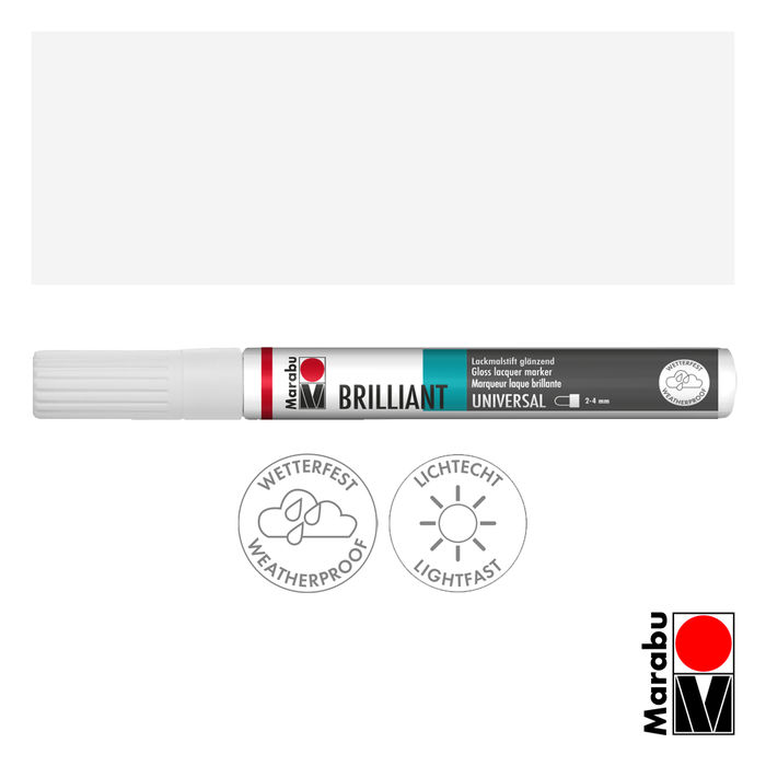 Marabu Brilliant Painter wei, Spitze 2-4mm