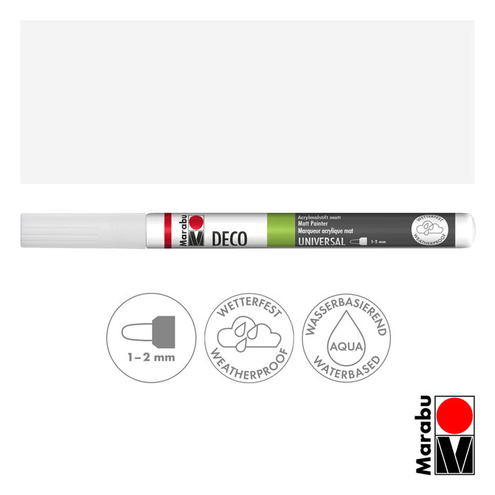 Marabu Deco Painter wei, Spitze 1-2mm