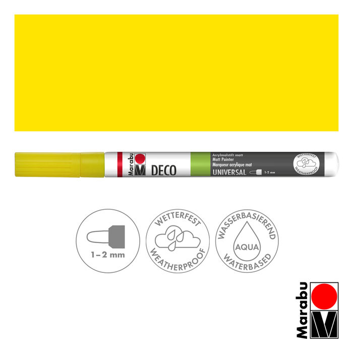 SALE Marabu Deco Painter sonnengelb, Spitze 1-2mm