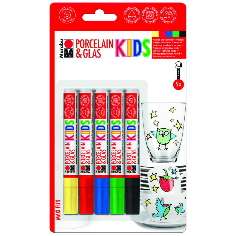 Marabu Porzellan & Glas Stift KIDS, MAXI FUN