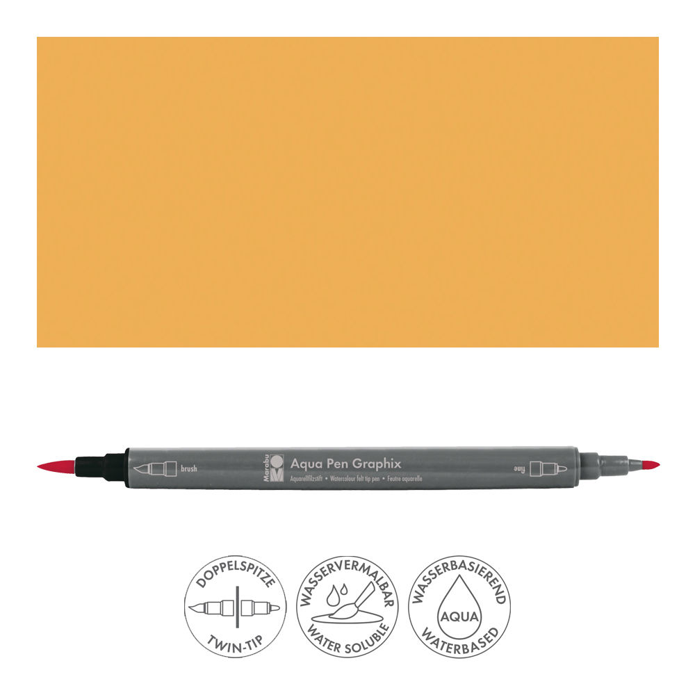 SALE Marabu Aqua Pen Graphix Filzstift, Mandarine