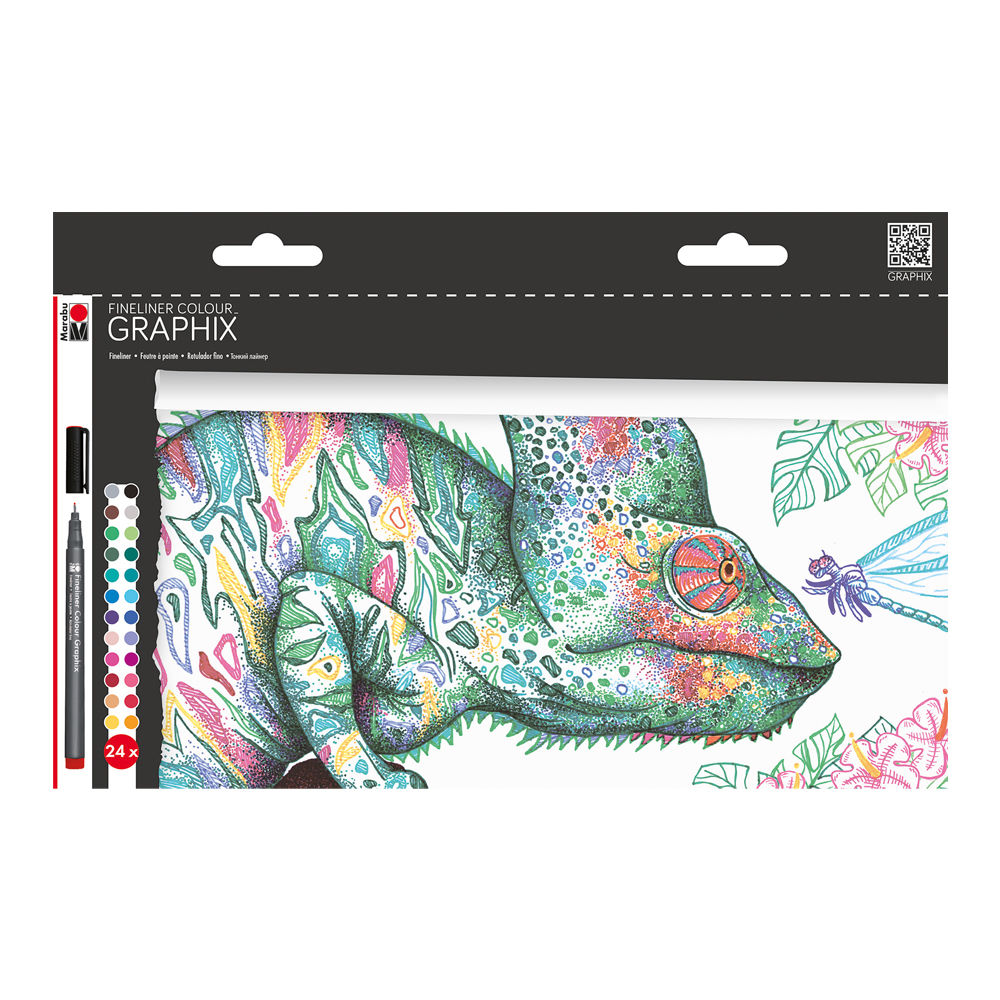 NEU Marabu Fineliner Graphix Set, Hypnotize, 24 Stifte - Marabu Graphix  Sketch Marker Stifte, Marker & Painter Farben & Stifte Produkte 