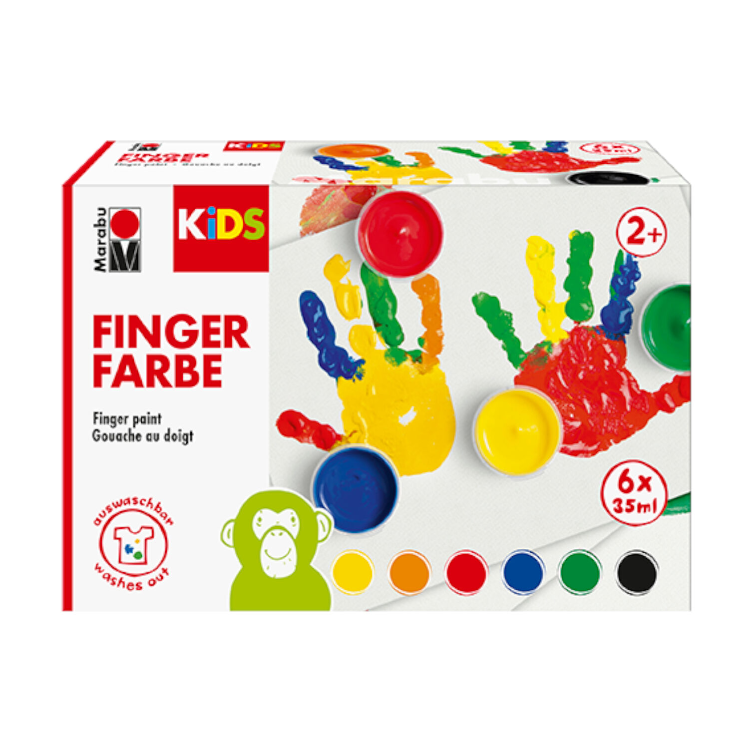 NEU Marabu KiDS, Fingerfarbe 6 x 35 ml