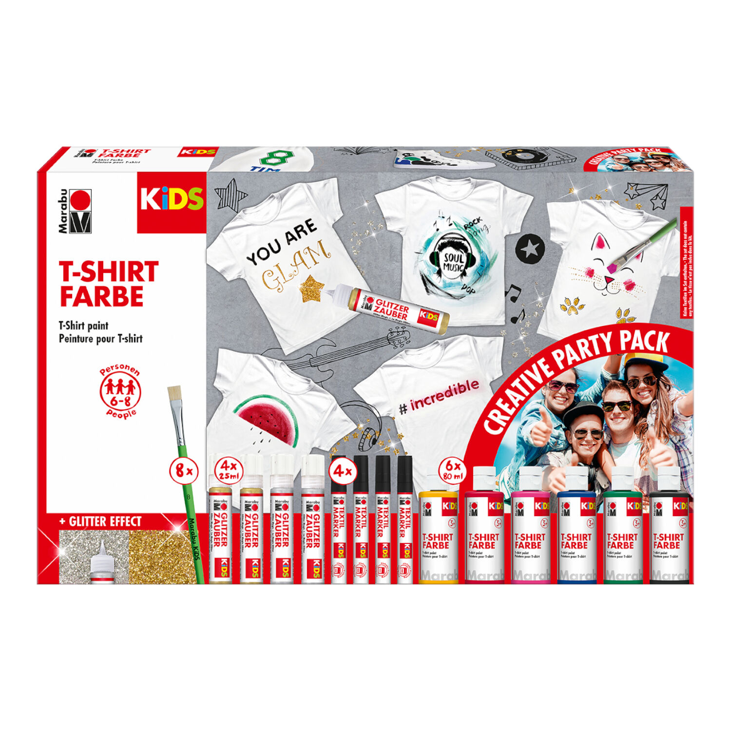 NEU Marabu KiDS T-Shirt Party Pack, 22-teilig