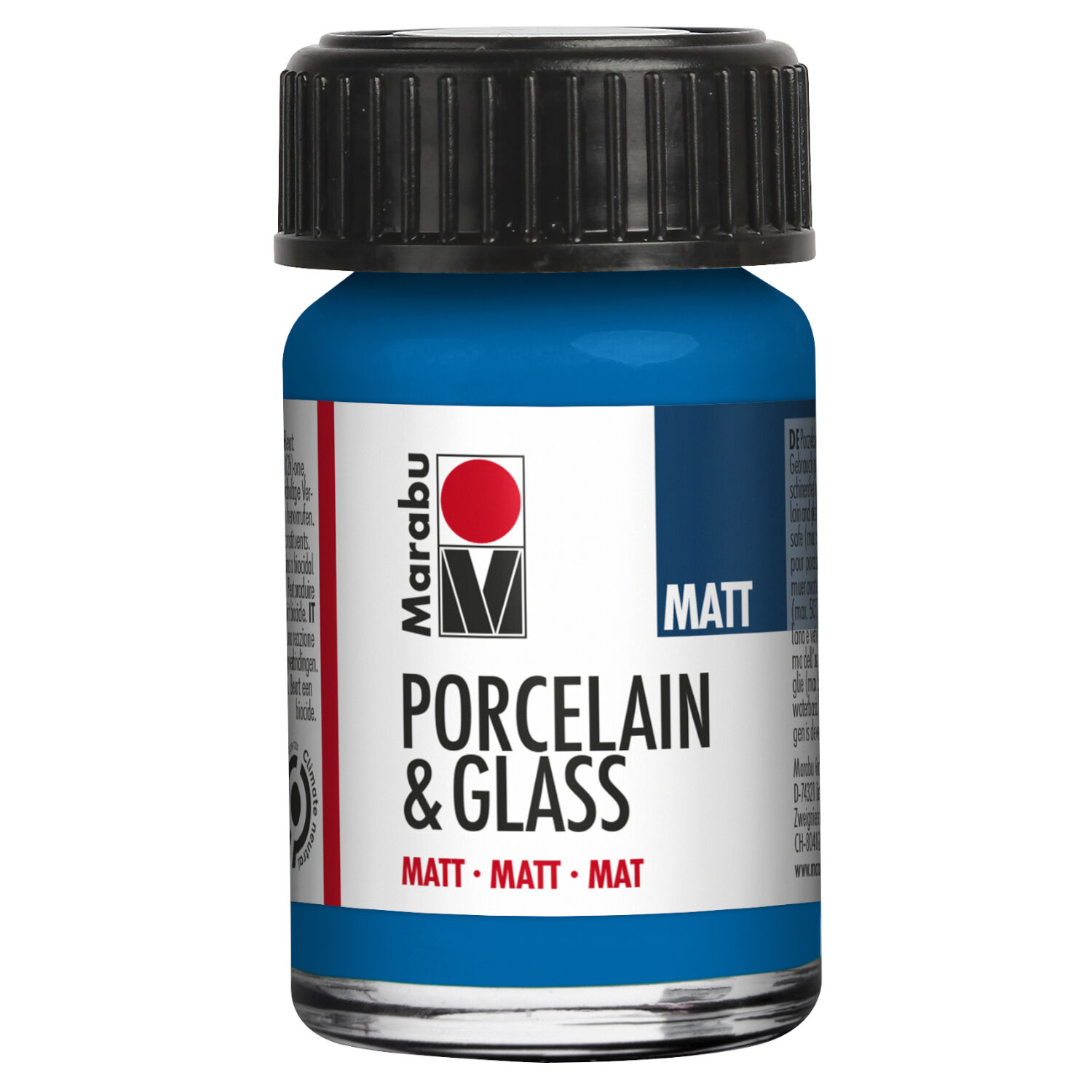 NEU Marabu Porcelain & Glass Matt, Glasmalfarbe / Porzellanfarbe 15 ml, Enzian