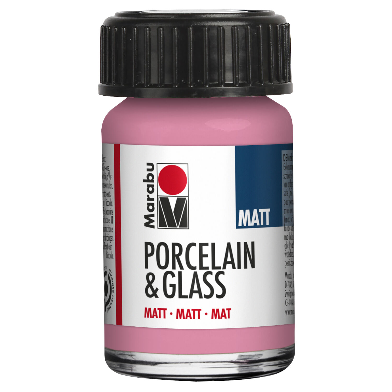 NEU Marabu Porcelain & Glass Matt, Glasmalfarbe / Porzellanfarbe 15 ml, Rosa