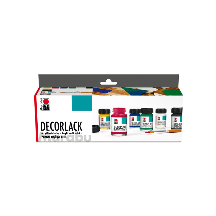 Marabu Decorlack Acryl Start-Set, 6x15ml PREISHIT