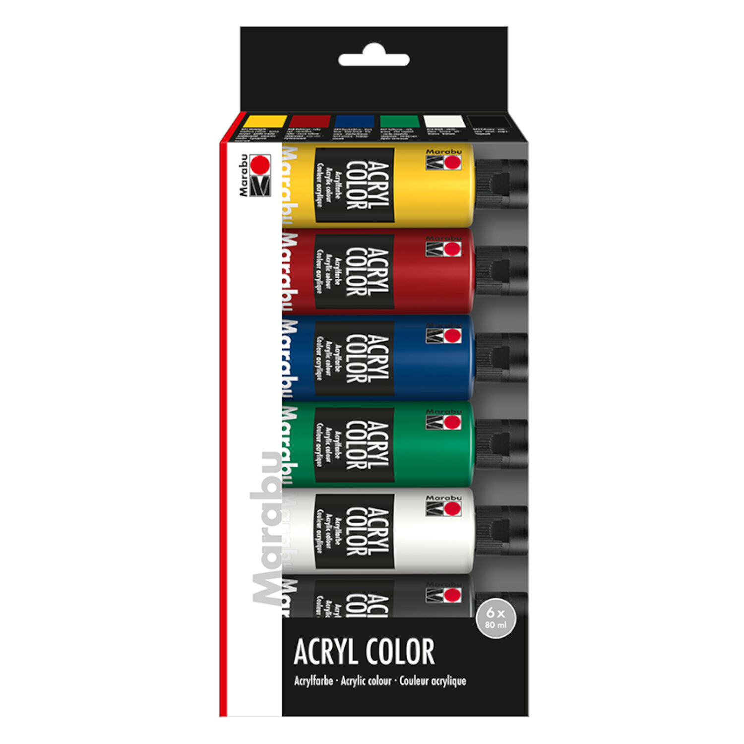 NEU Marabu Acryl Color Set 6 x 80 ml