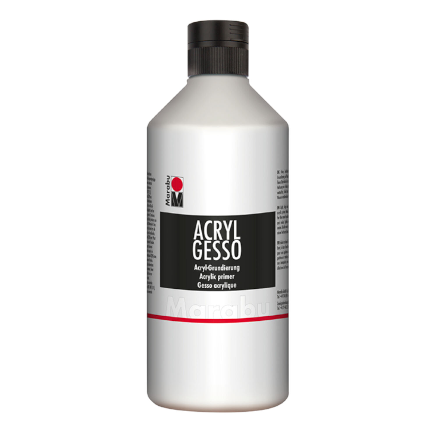 NEU Marabu Acryl Gesso Grundierung, Wei, 500 ml