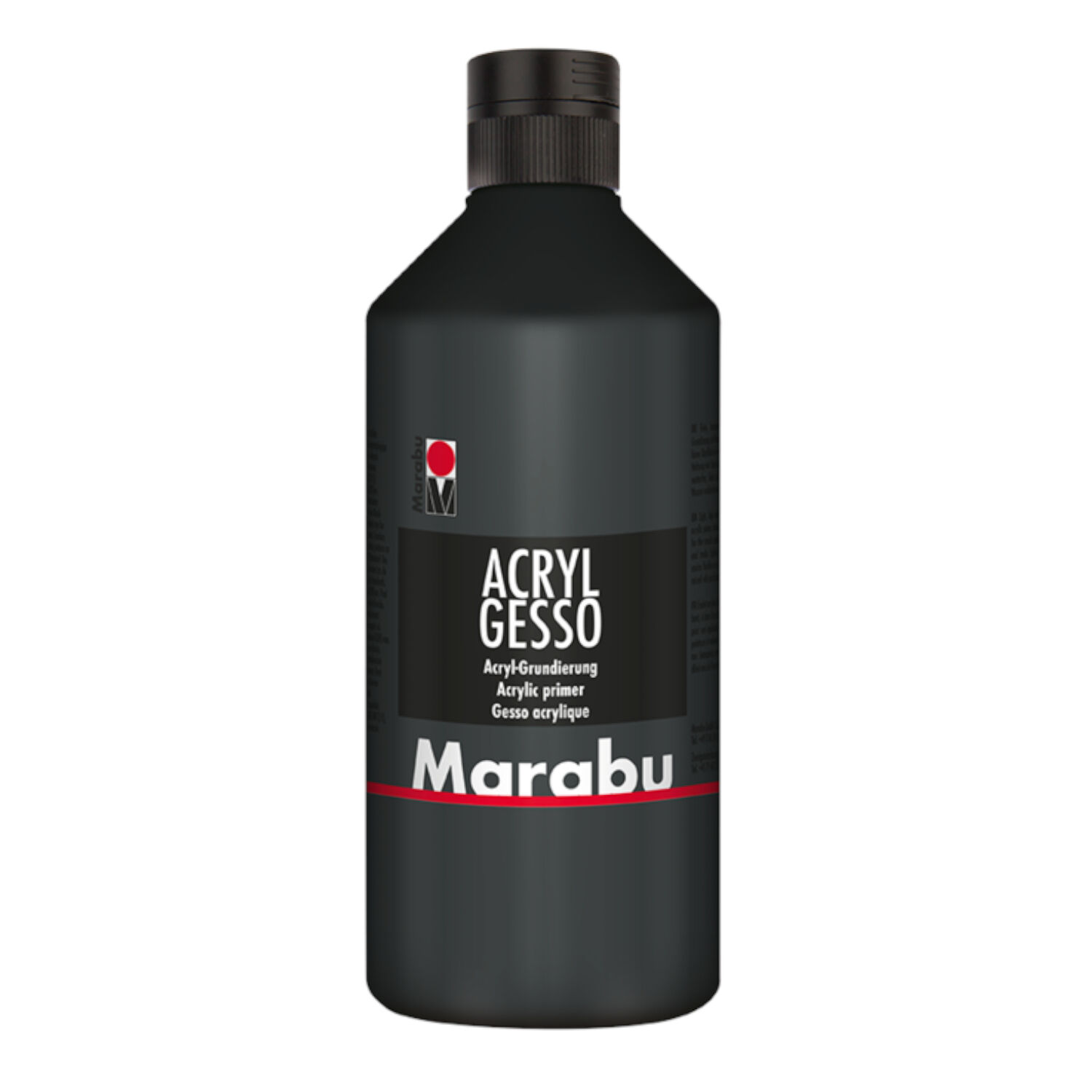 NEU Marabu Acryl Gesso Grundierung, Schwarz, 500 ml