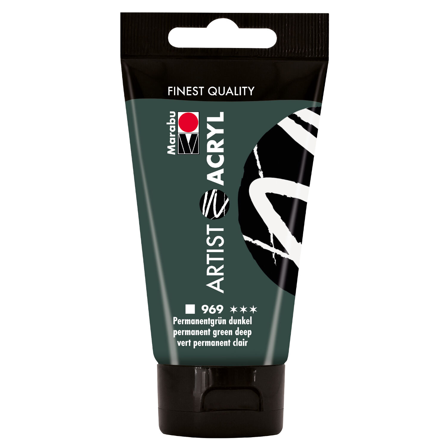 Marabu Artist Acryl, Tube 75 ml, Permanentgrn dunkel