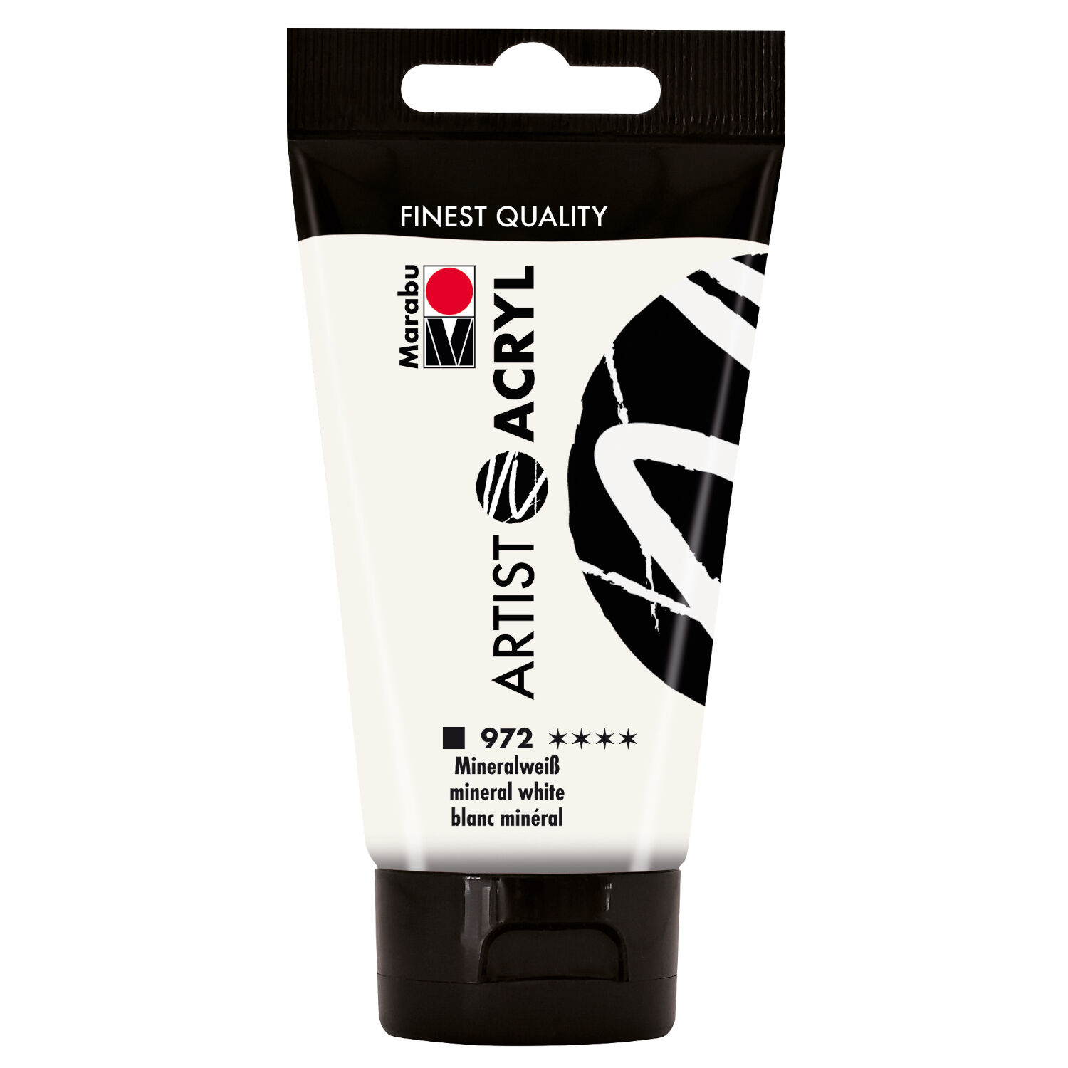 Marabu Artist Acryl, Tube 75 ml, Mineralwei