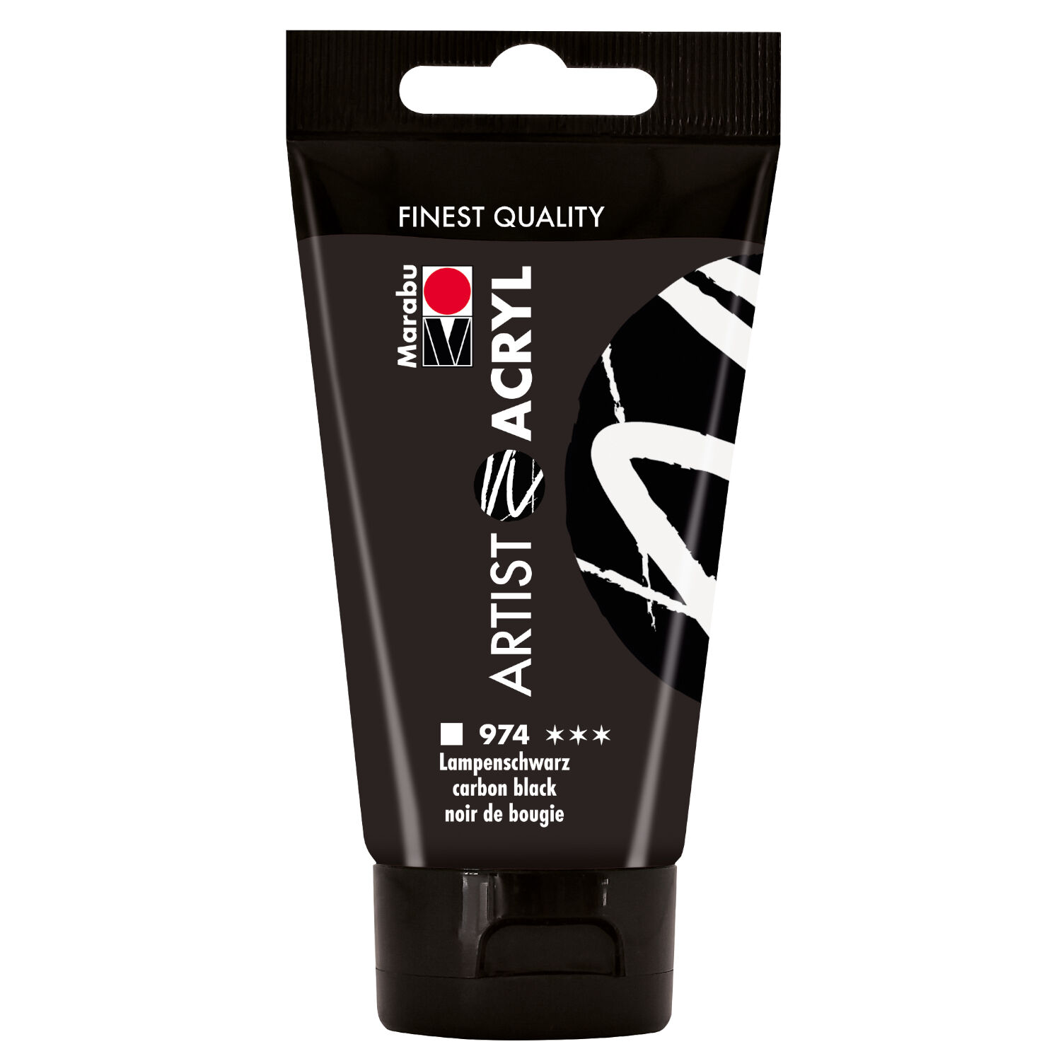 Marabu Artist Acryl, Tube 75 ml, Lampenschwarz