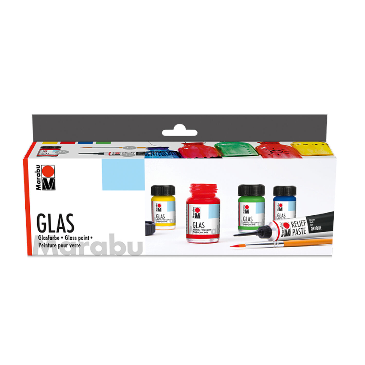 NEU Marabu Glas Starterset, 4 x 15 ml