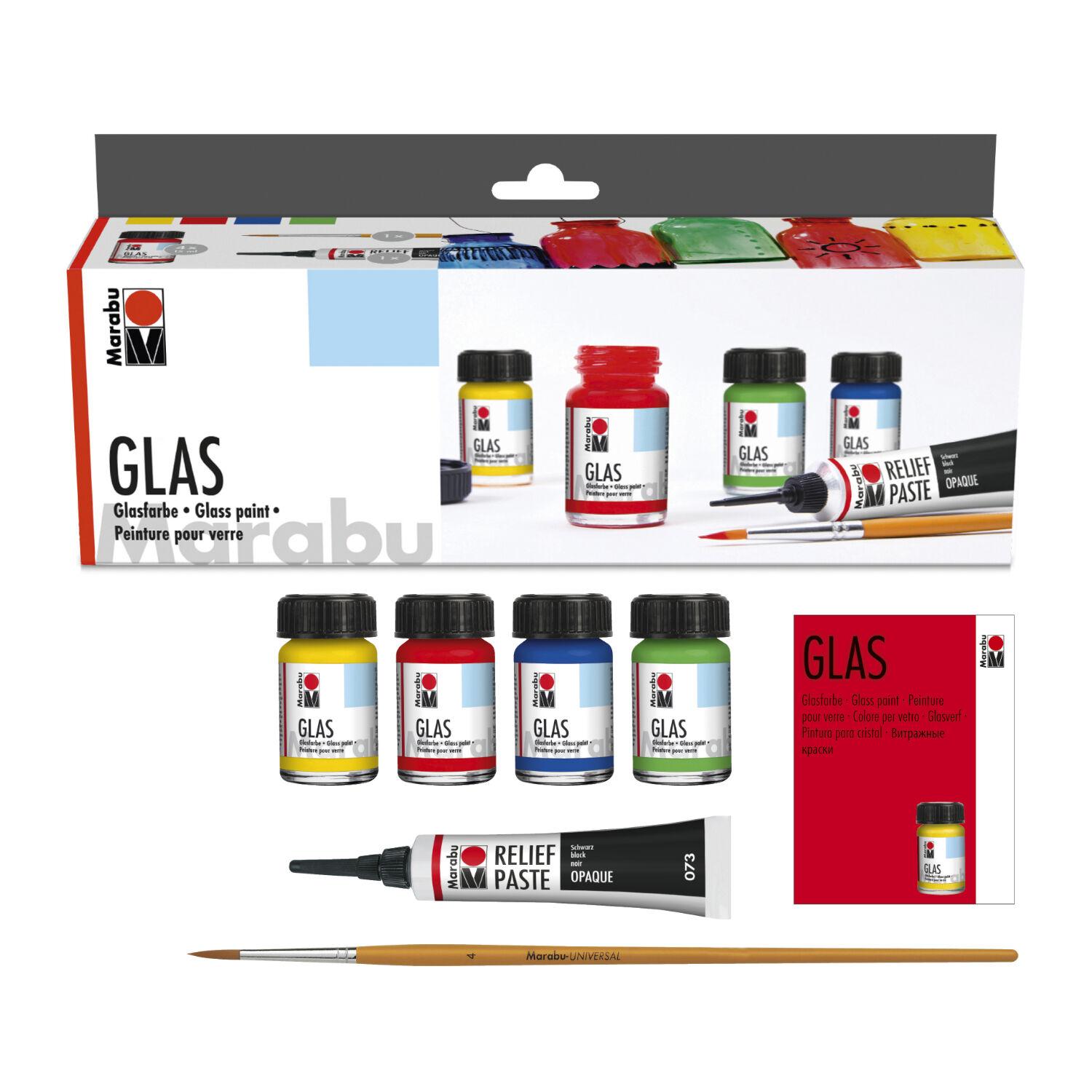 NEU Marabu Glas Starterset, 4 x 15 ml Bild 2