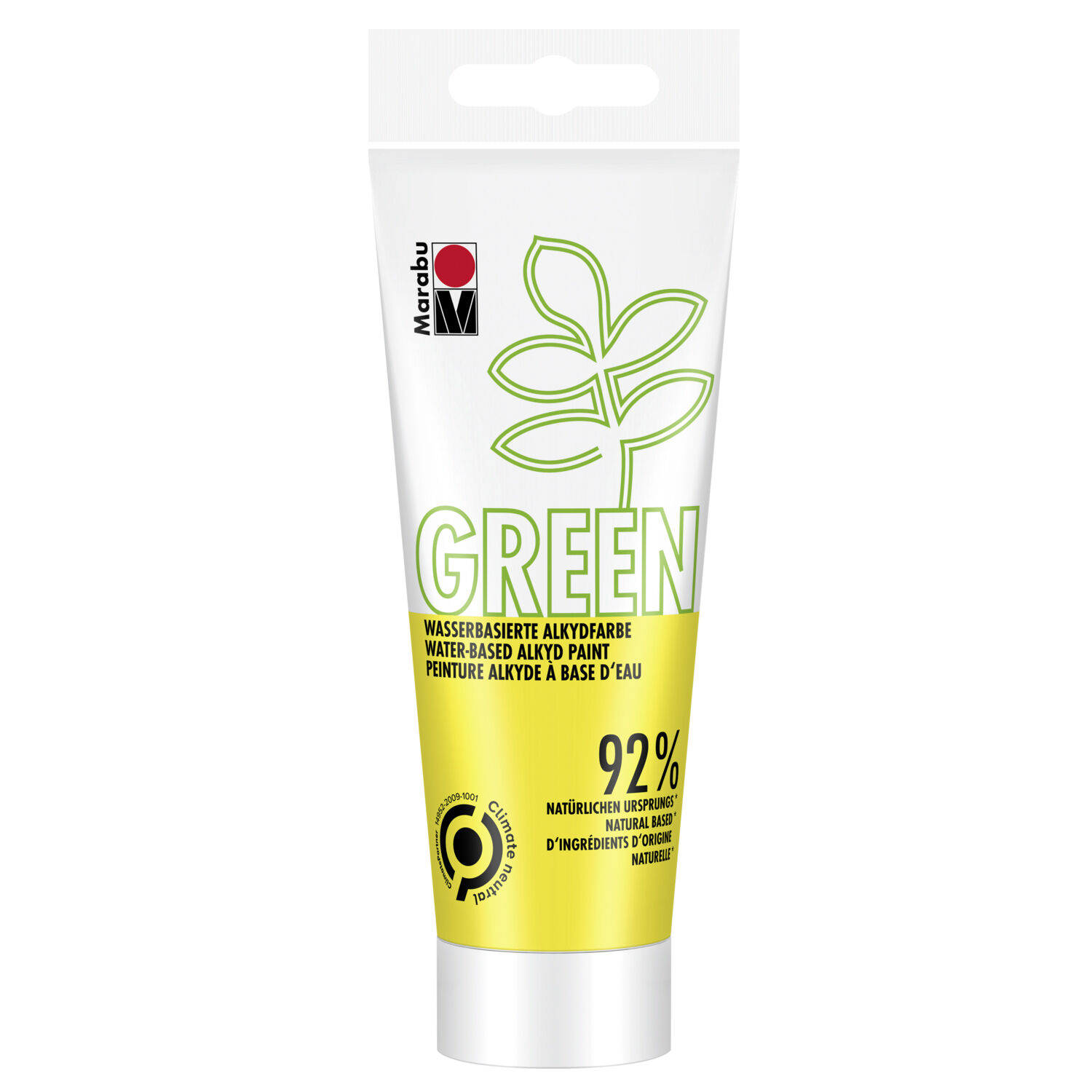 NEU Marabu GREEN matte Universalfarbe, 100 ml, Sonnen-Gelb